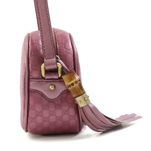 GUCCI Shoulder Bag Guccisima Leather Metallic Pink Women's 309538 - Picture 2 of 5